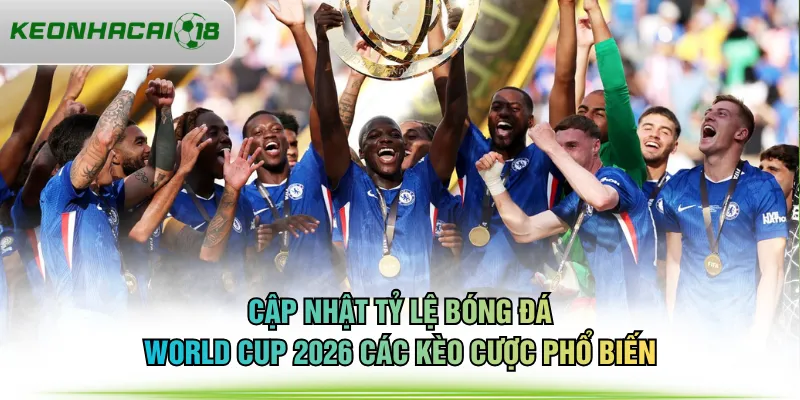 Cập nhật tỷ lệ bóng đá World Cup 2026 các kèo cược phổ biến